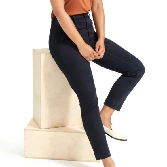 Everlane The Slim Leg Crop Jeans Navy Pants High Rise Size 8 Minimalist Style‎ - Picture 4 of 9